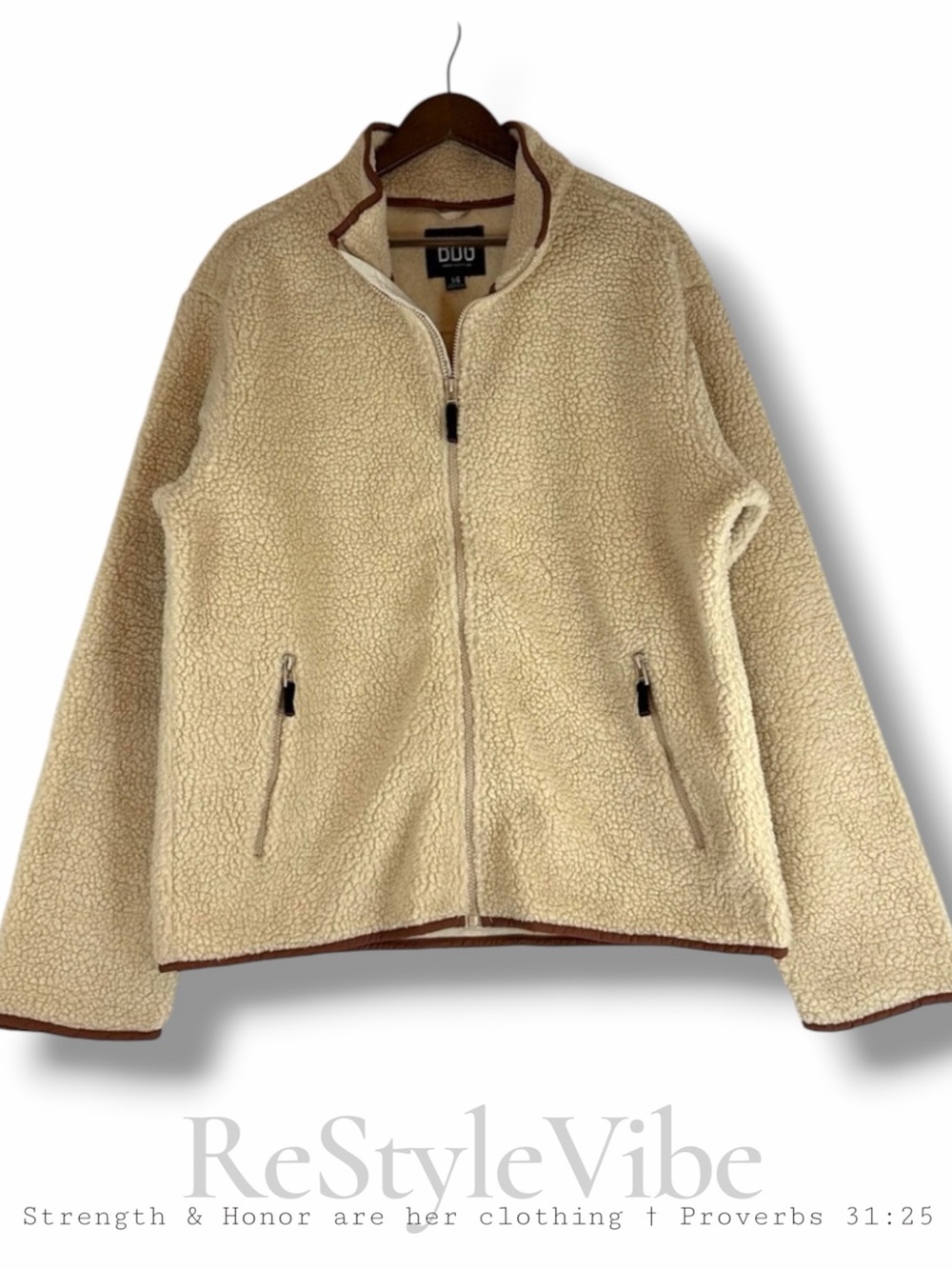 BDG URBAN OUTFITTERS Men’s Size L Jacket Coat Sherpa Fleece Full Zipper